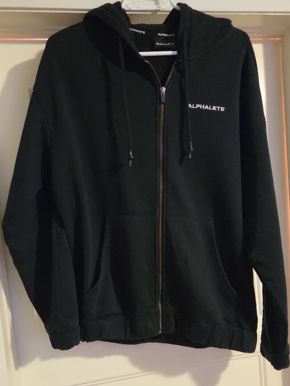 Alphalete Men’s Black Full-Zip Hoodie with Logo